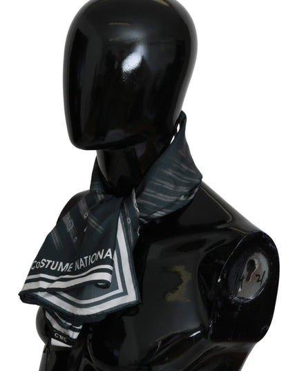 Costume National Blue Foulard Silk Women  Scarf