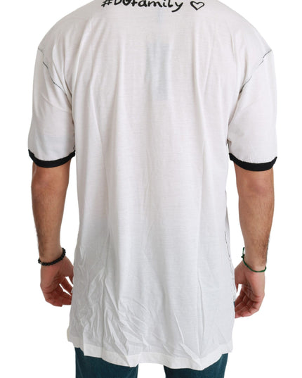 Dolce & Gabbana White Men Print #dgfamily Cotton T-shirt