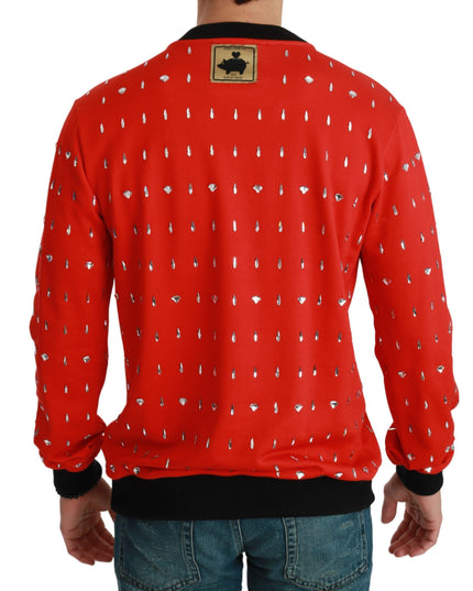 Dolce & Gabbana Red Crystal Pig of the Year Sweater