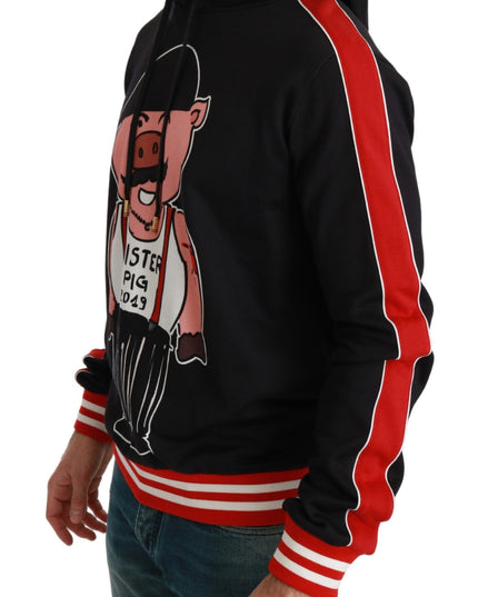 Dolce & Gabbana Black Pig of the Year Hooded Sweater