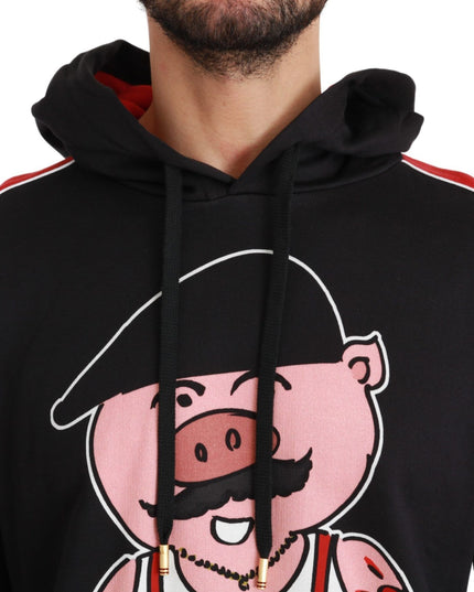 Dolce & Gabbana Black Pig of the Year Hooded Sweater