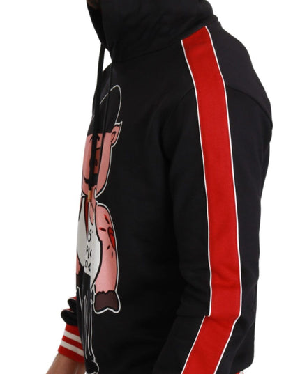 Dolce & Gabbana Black Pig of the Year Hooded Sweater