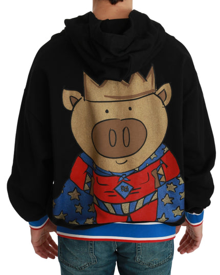 Dolce & Gabbana Black Sweater Pig of the Year Hooded