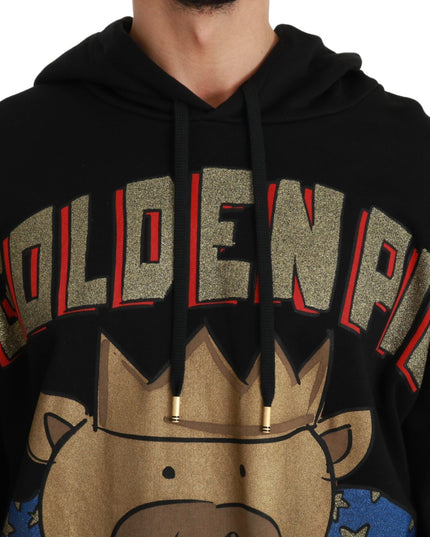 Dolce & Gabbana Black Sweater Pig of the Year Hooded