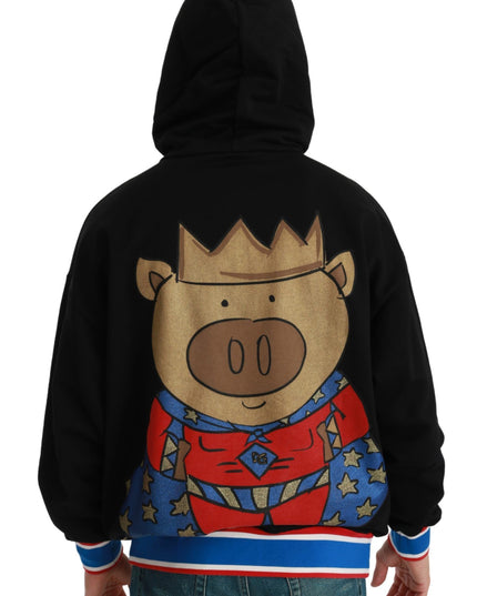 Dolce & Gabbana Black Sweater Pig of the Year Hooded