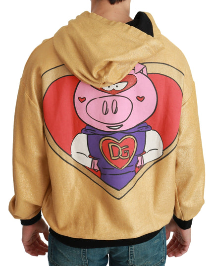Dolce & Gabbana Gold Pig of the Year Hooded Sweater