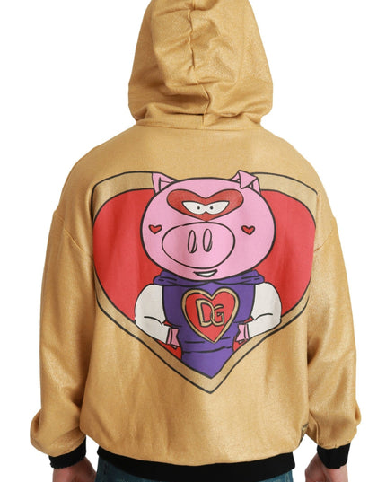 Dolce & Gabbana Gold Pig of the Year Hooded Sweater