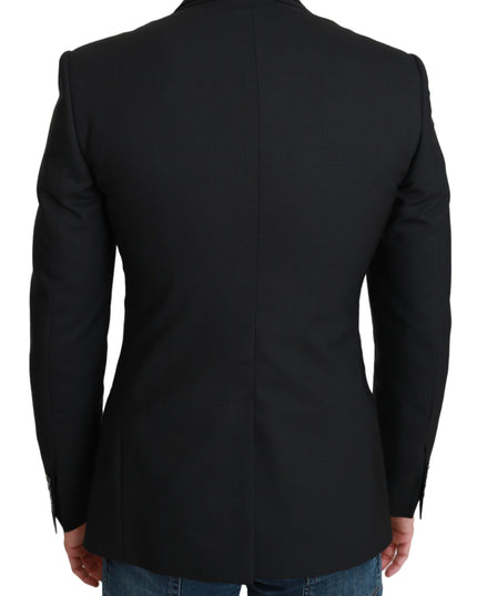 Dolce & Gabbana Black Single Breasted Formal Wool Blazer