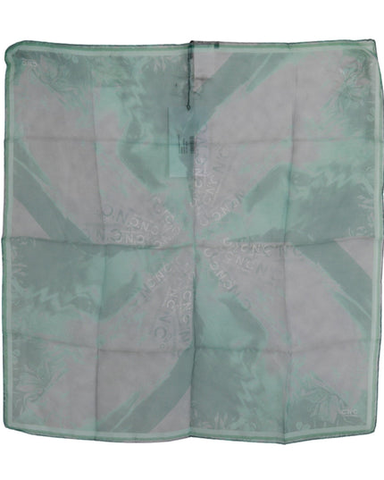 Costume National Green Silk Shawl Foulard Wrap Scarf
