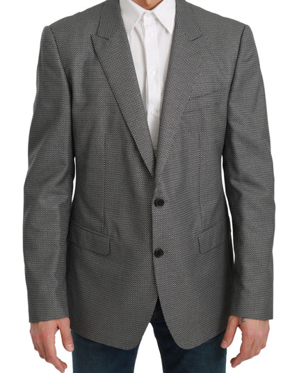 Dolce & Gabbana Gray Slim Fit Formal MARTINI Blazer