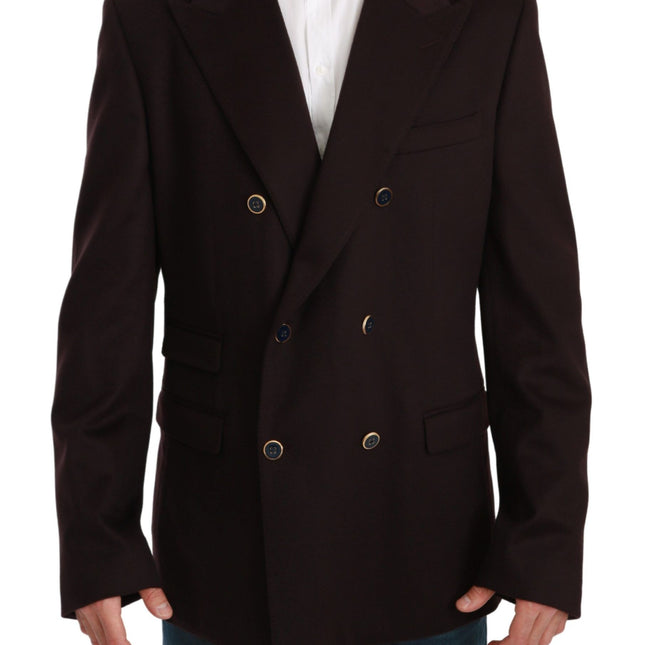 Dolce & Gabbana Bordeaux Cashmere Coat TAORMINA Blazer