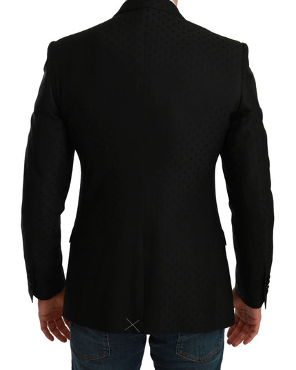 Dolce & Gabbana Black Slim Fit Coat Jacket MARTINI Blazer
