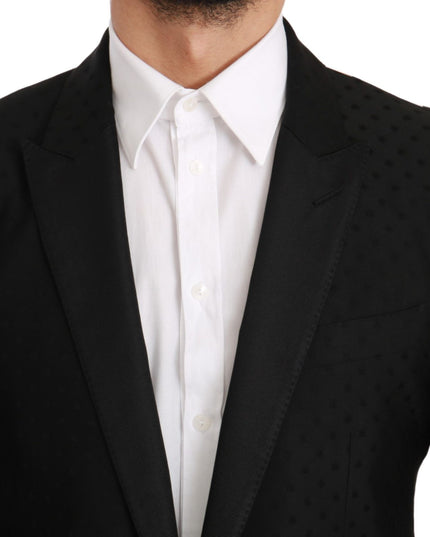 Dolce & Gabbana Black Slim Fit Coat Jacket MARTINI Blazer