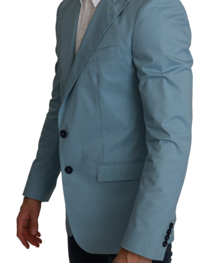 Dolce & Gabbana Blue Slim Fit Coat Jacket MARTINI Blazer