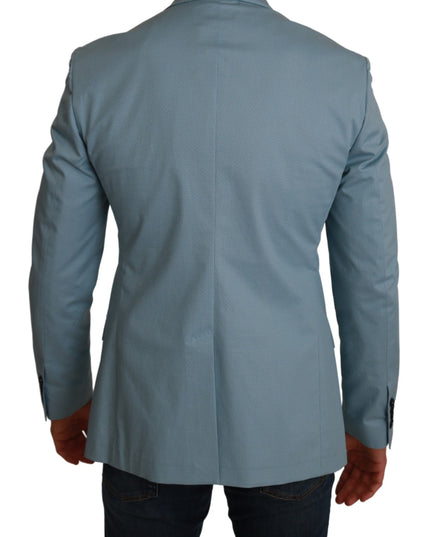 Dolce & Gabbana Blue Slim Fit Coat Jacket MARTINI Blazer