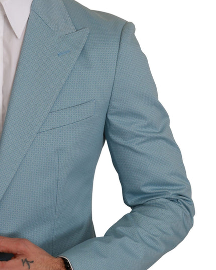Dolce & Gabbana Blue Slim Fit Coat Jacket MARTINI Blazer