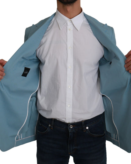 Dolce & Gabbana Blue Slim Fit Coat Jacket MARTINI Blazer