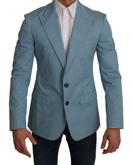 Dolce & Gabbana Blue Slim Fit Coat Jacket MARTINI Blazer