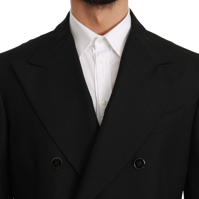 Dolce & Gabbana Black Slim Fit Jacket Coat Wool Blazer