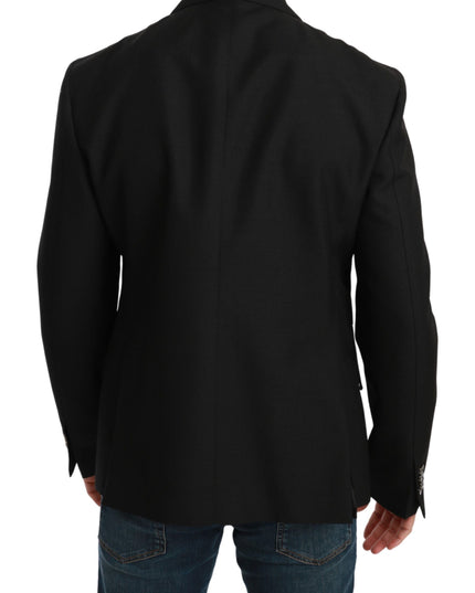 Dolce & Gabbana Black Slim Fit Jacket Coat Wool Blazer