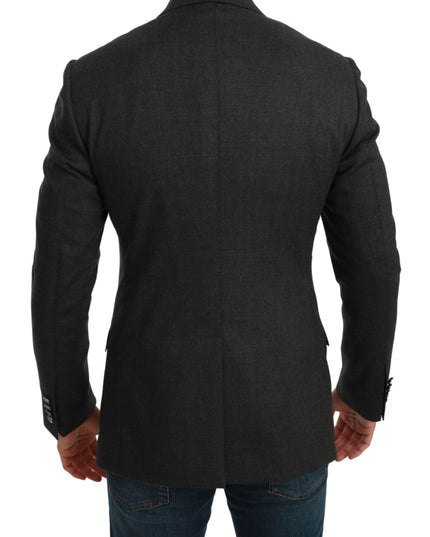 Dolce & Gabbana Gray NAPOLI Slim Fit Jacket Wool Blazer