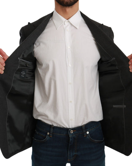 Dolce & Gabbana Gray NAPOLI Slim Fit Jacket Wool Blazer