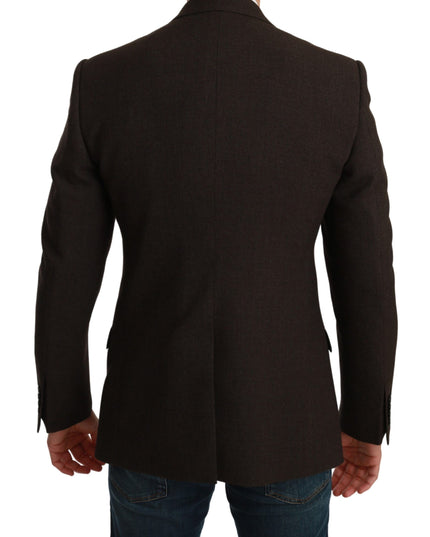 Dolce & Gabbana Brown Slim Fit Coat Jacket MARTINI Blazer