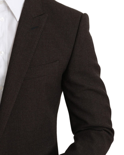 Dolce & Gabbana Brown Slim Fit Coat Jacket MARTINI Blazer