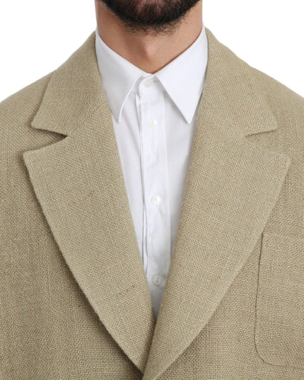 Dolce & Gabbana Beige Jacket Coat 100% Jute Blazer Coat