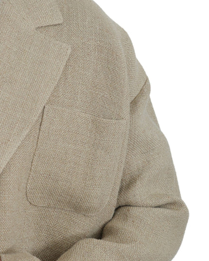 Dolce & Gabbana Beige Jacket Coat 100% Jute Blazer Coat