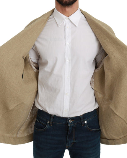 Dolce & Gabbana Beige Jacket Coat 100% Jute Blazer Coat
