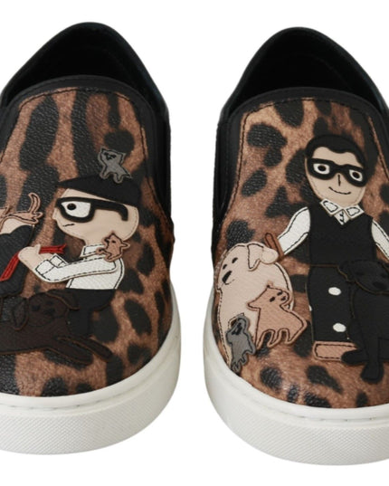 Dolce & Gabbana Leather Leopard #dgfamily Loafers Shoes