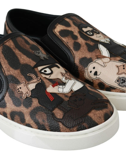 Dolce & Gabbana Leather Leopard #dgfamily Loafers Shoes