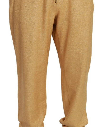 Dolce & Gabbana Gold Year Of The Pig Cotton Mens Pants