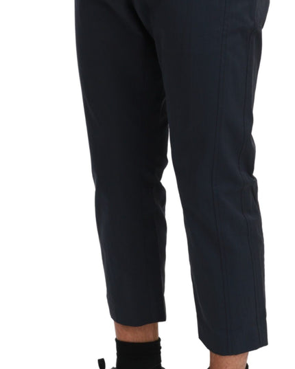 Dolce & Gabbana Brown Stripes Cropped Trousers Pants