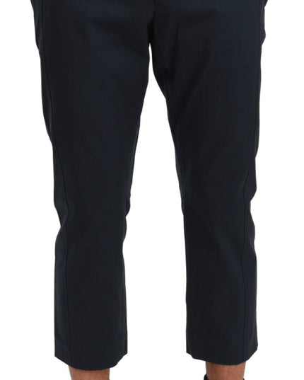 Dolce & Gabbana Brown Stripes Cropped Trousers Pants