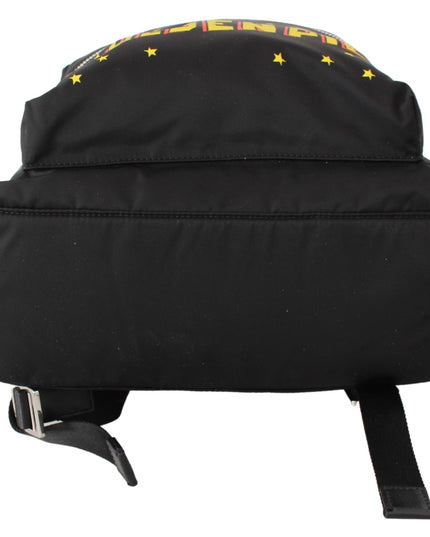 Dolce & Gabbana Black Golden Pig of the Year School Backpack
