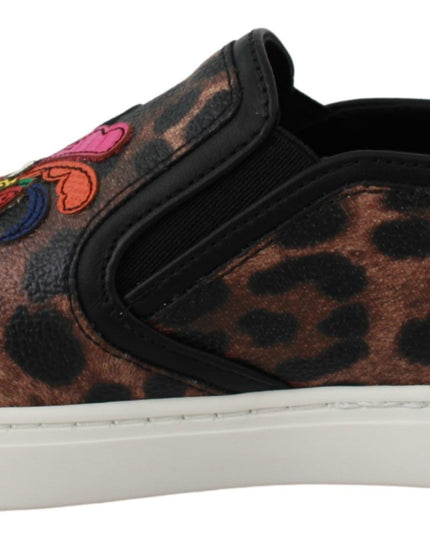 Dolce & Gabbana Leather Leopard #dgfamily Loafers Shoes