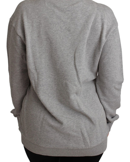 Dolce & Gabbana Gray #dgfamily Cotton Pullover Sweater