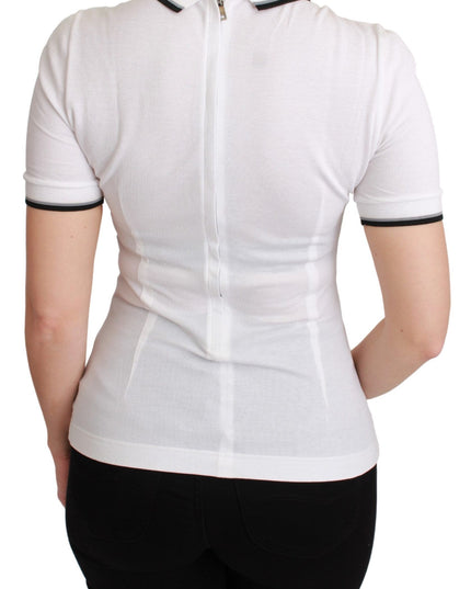 Dolce & Gabbana White Cotton Polo #dgfamily T-shirt