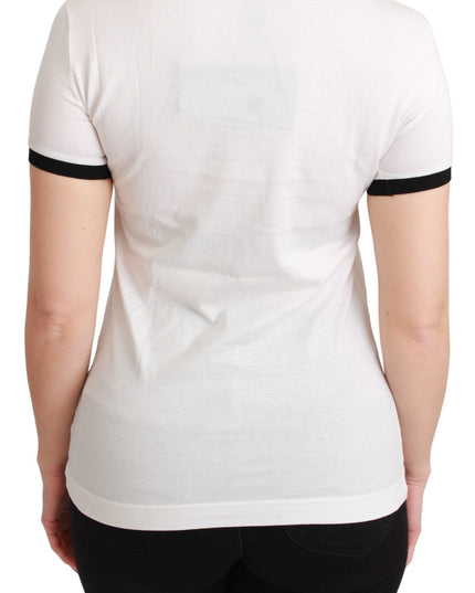 Dolce & Gabbana White YEAR OF THE PIG Top Cotton T-shirt