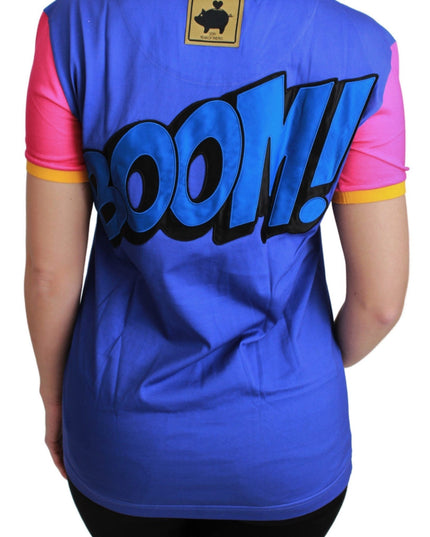 Dolce & Gabbana Purple PIG SUPERGIRL Top Cotton T-shirt