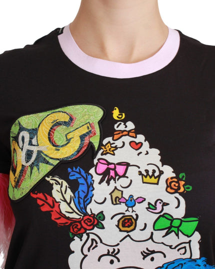 Dolce & Gabbana Black YEAR OF THE PIG Top Cotton  T-shirt