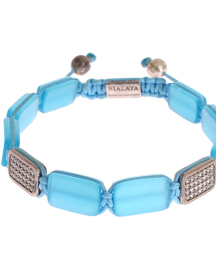 Nialaya CZ Opal 925 Silver Bracelet