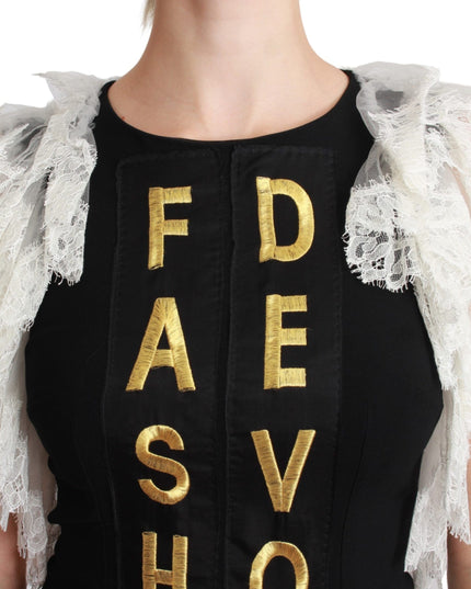 Dolce & Gabbana Black Fashion Devotion Sheath Mini Dress