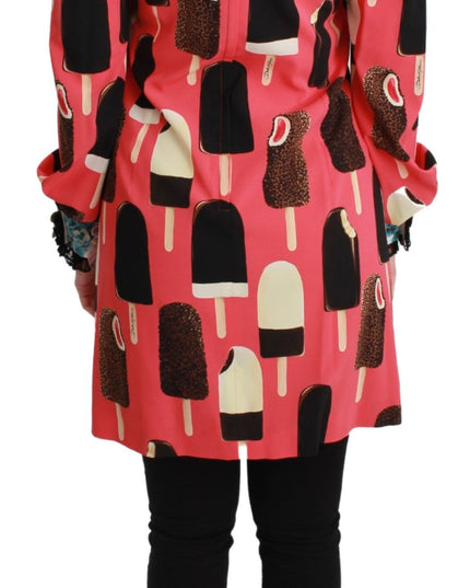 Dolce & Gabbana Pink Ice Cream Roses Sequined Dress