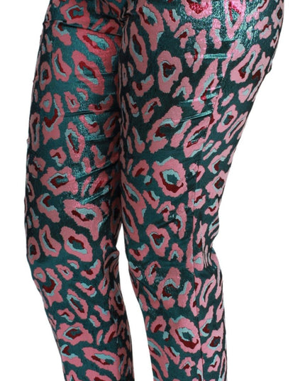 Dolce & Gabbana Multicolor Patterned Cropped High Waist Pants