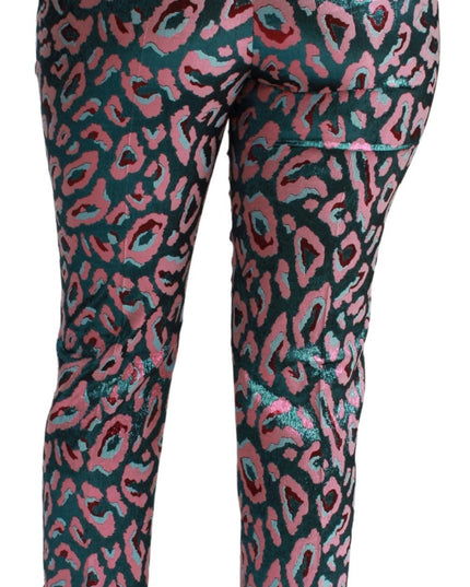 Dolce & Gabbana Multicolor Patterned Cropped High Waist Pants