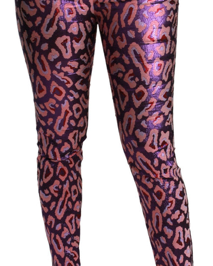 Dolce & Gabbana Multicolor Patterned Cropped High Waist Pants