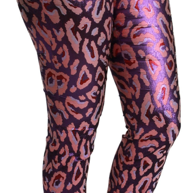 Dolce & Gabbana Multicolor Patterned Cropped High Waist Pants